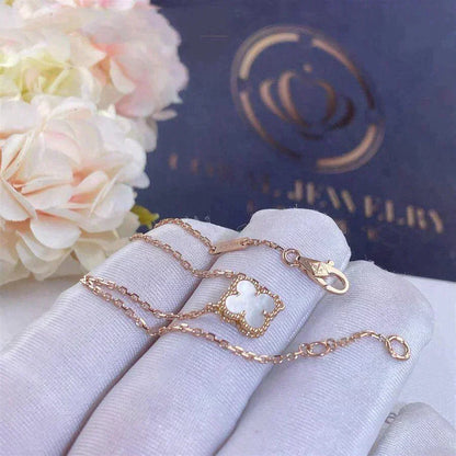 [Regalia Jewelry]CLOVER WHITE MOP SINGLE FLOWER BRACELET
