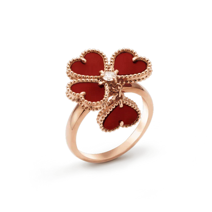 [Regalia Jewelry]SWEET CLOVER CARNELIAN RING