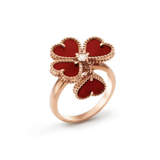 [Regalia Jewelry]SWEET CLOVER CARNELIAN RING