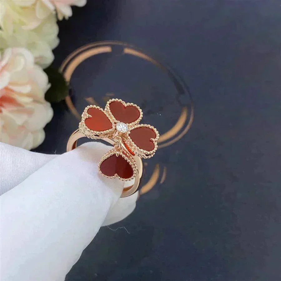 [Regalia Jewelry]SWEET CLOVER CARNELIAN RING