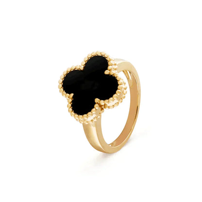 [Regalia Jewelry]CLOVER ONYX RING