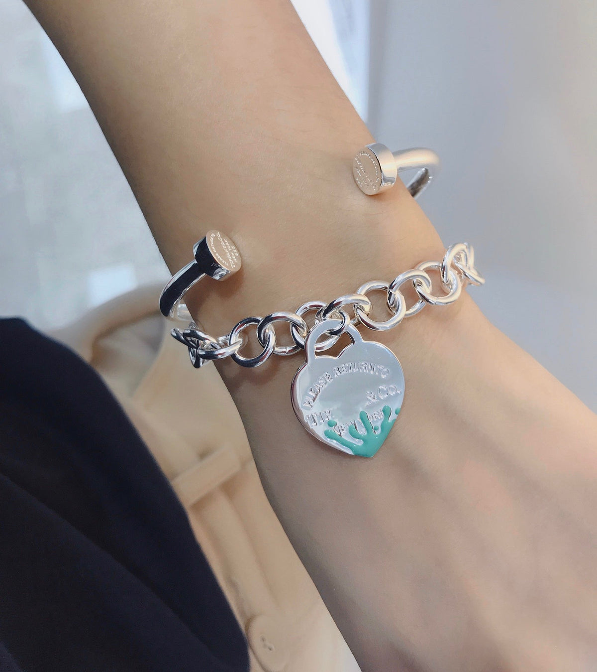 [Regalia Jewels]LOVE HEART RETURN TO TIF SILVER BRACELET