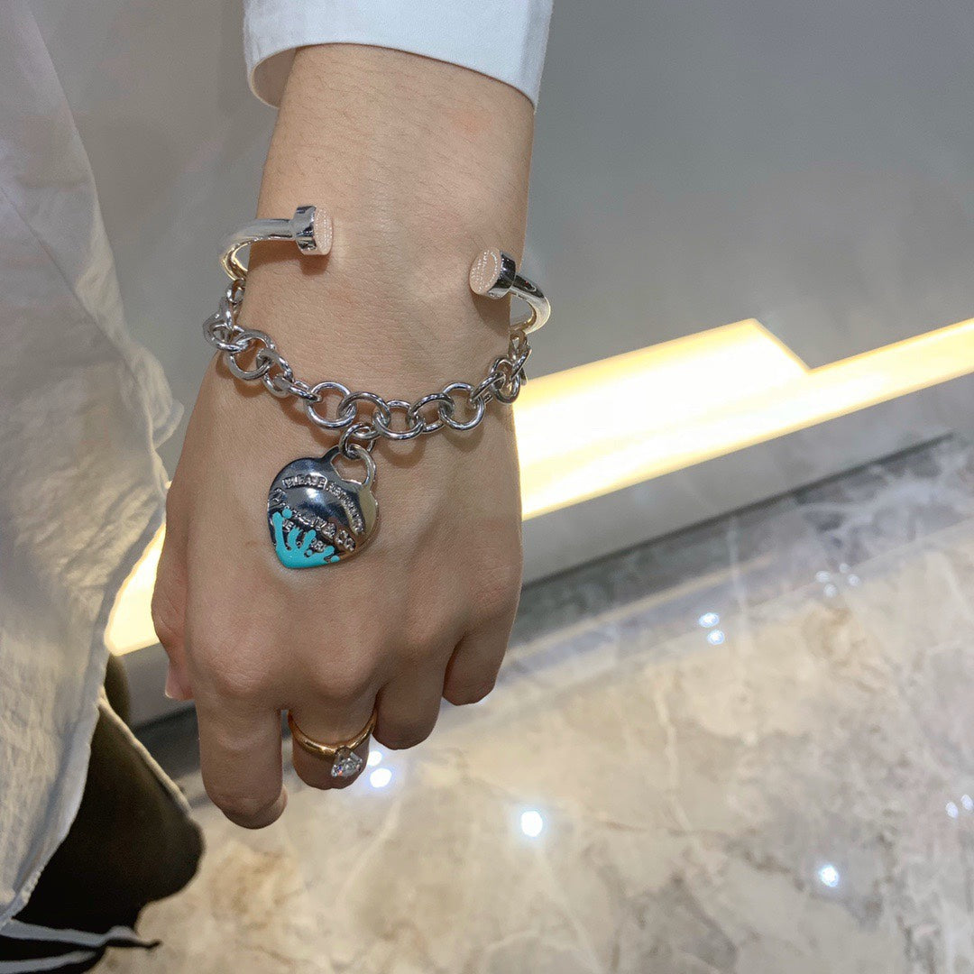[Regalia Jewels]LOVE HEART RETURN TO TIF SILVER BRACELET