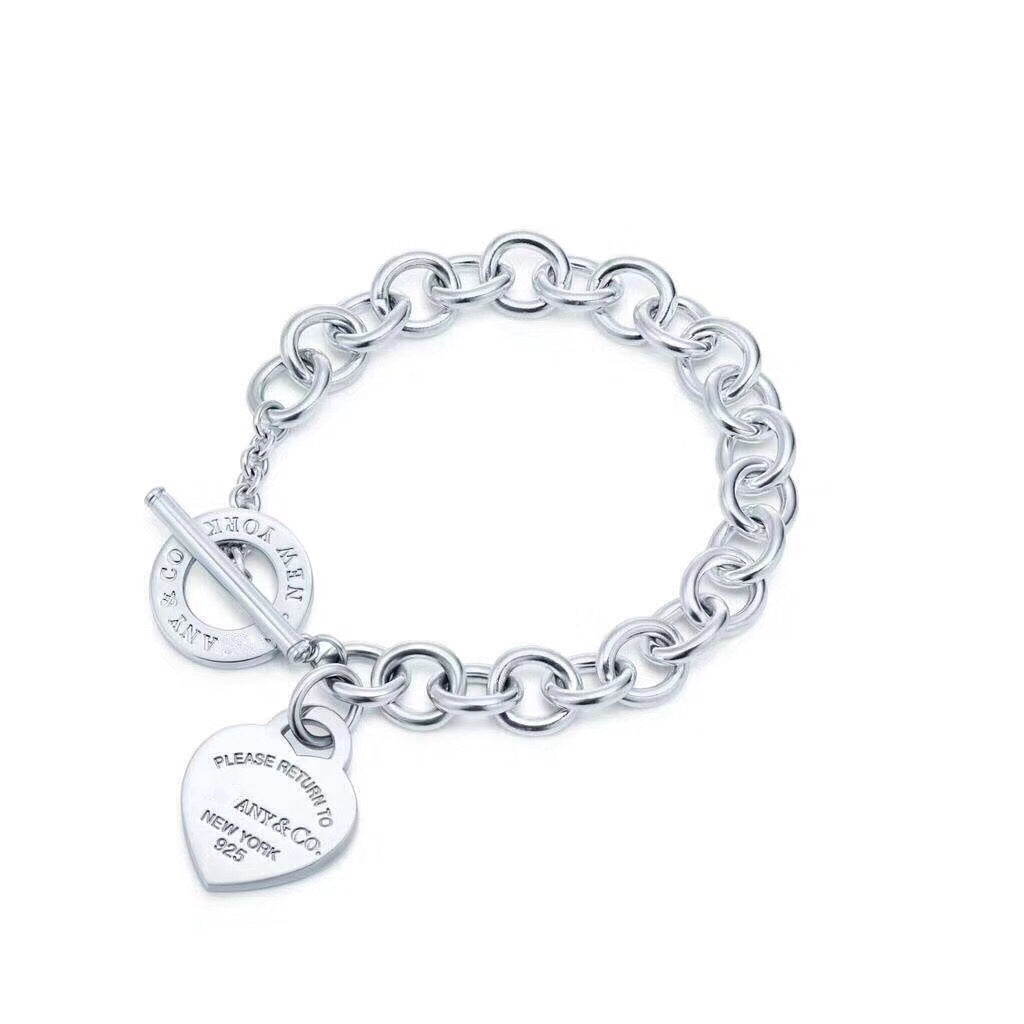 [Regalia Jewels]LOVE HEART PIN BUCKLE RETURN TO TIF SILVER BRACELET