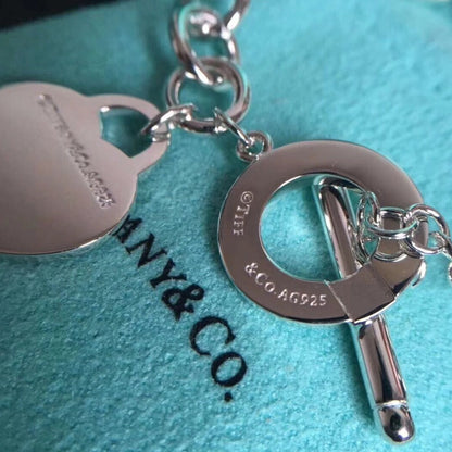 [Regalia Jewels]LOVE HEART PIN BUCKLE RETURN TO TIF SILVER BRACELET