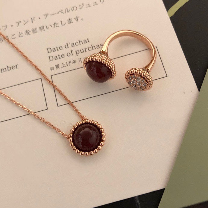 [Regalia Jewelry]PERLEE COULEURS DIAMOND ROSE GOLD BETWEEN THE FINGER RING