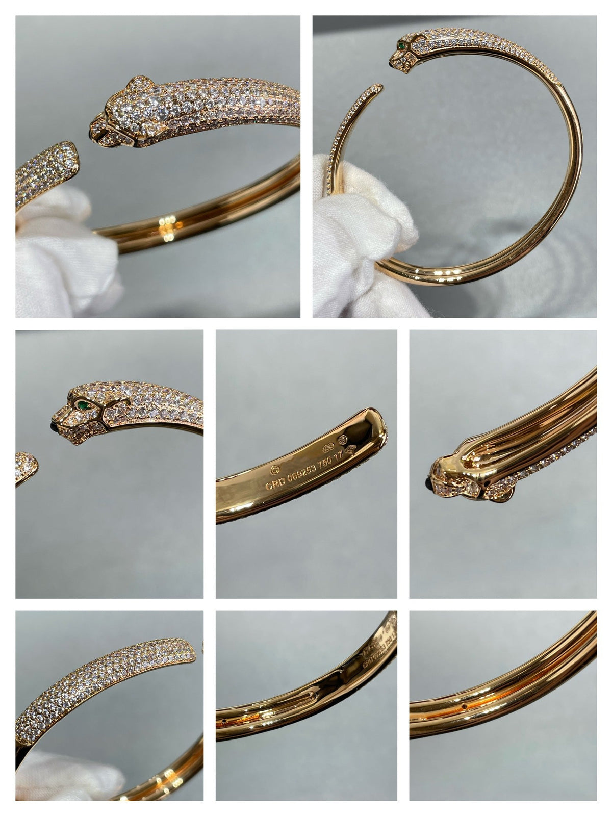 [Regalia Jewelry]PANTHERE FULL DIAMOND OPEN BRACELET
