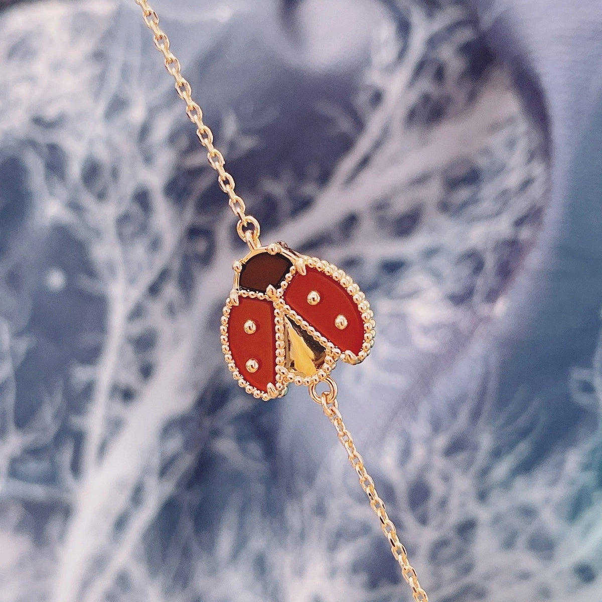 [Regalia Jewelry]LUCKY SPRING 1 MOTIF PINK GOLD BRACELET