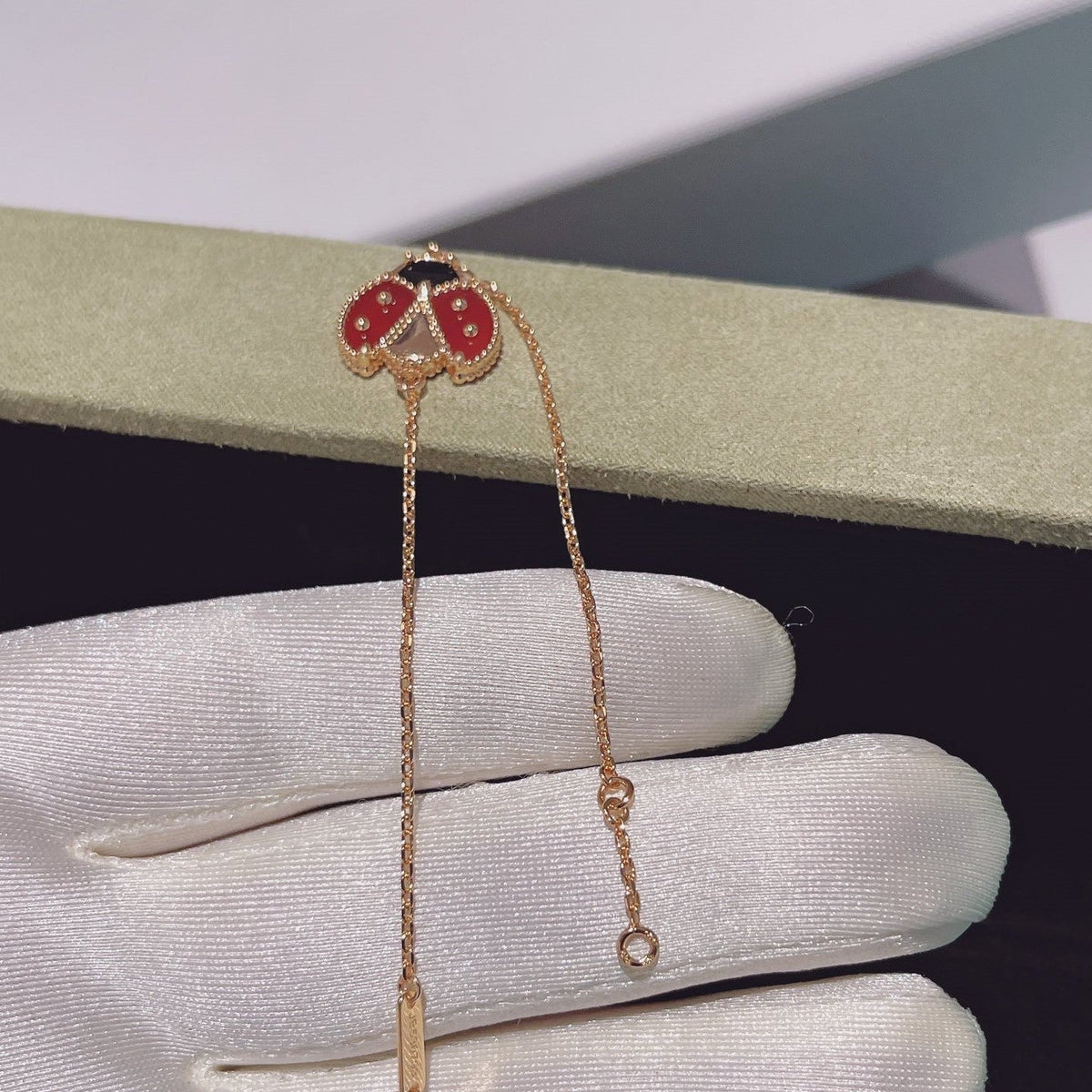 [Regalia Jewelry]LUCKY SPRING 1 MOTIF PINK GOLD BRACELET