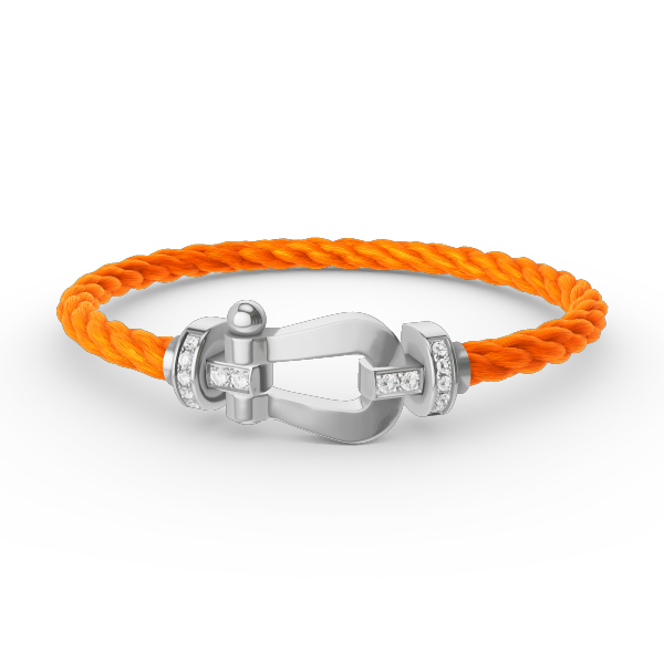 [Regalia Jewelry]FORCE LARGE HORSESHOE HALF DIAMOND BRACELET SILVER