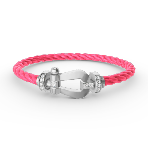 [Regalia Jewelry]FORCE LARGE HORSESHOE HALF DIAMOND BRACELET SILVER