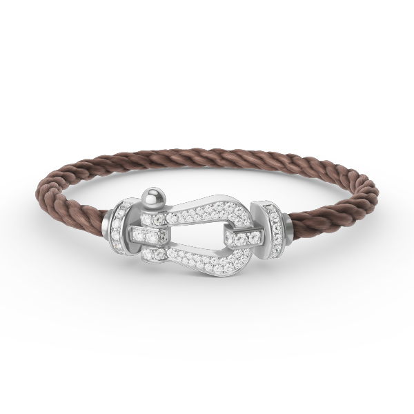 [Regalia Jewelry]FORCE LARGE HORSESHOE FULL DIAMOND BRACELET SILVER