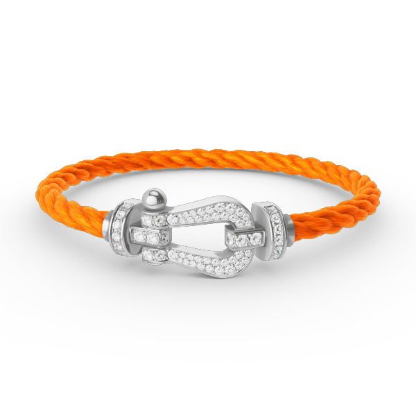 [Regalia Jewelry]FORCE LARGE HORSESHOE FULL DIAMOND BRACELET SILVER