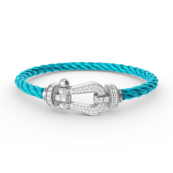 [Regalia Jewelry]FORCE LARGE HORSESHOE FULL DIAMOND BRACELET SILVER