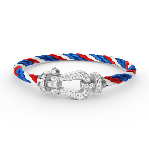 [Regalia Jewelry]FORCE LARGE HORSESHOE FULL DIAMOND BRACELET SILVER