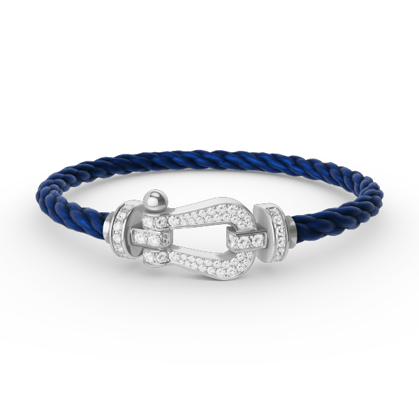 [Regalia Jewelry]FORCE LARGE HORSESHOE FULL DIAMOND BRACELET SILVER