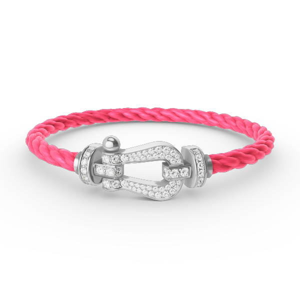[Regalia Jewelry]FORCE LARGE HORSESHOE FULL DIAMOND BRACELET SILVER