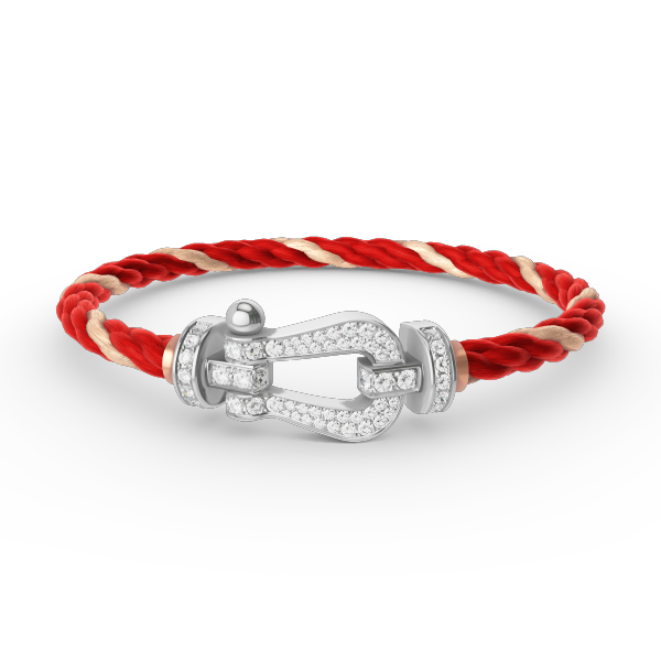 [Regalia Jewelry]FORCE LARGE HORSESHOE FULL DIAMOND BRACELET SILVER