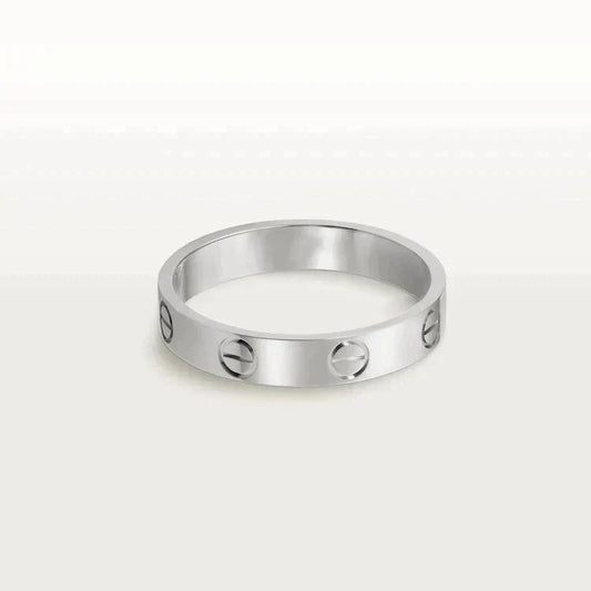 [Regalia Jewelry]LOVE RING 4MM 1 DIAMOND SILVER