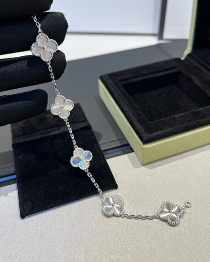 [Regalia Jewelry]CLOVER SILVER 5 MOTIFS BRACELET