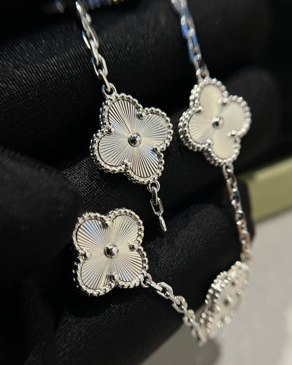 [Regalia Jewelry]CLOVER SILVER 5 MOTIFS BRACELET