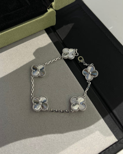 [Regalia Jewelry]CLOVER SILVER 5 MOTIFS BRACELET