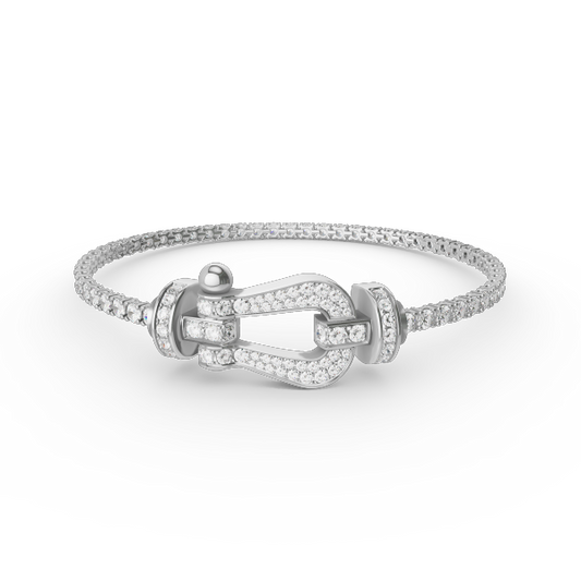 [Regalia Jewelry]FORCE  LARGE HORSESHOE FULL DIAMOND TENNIS BRACELET