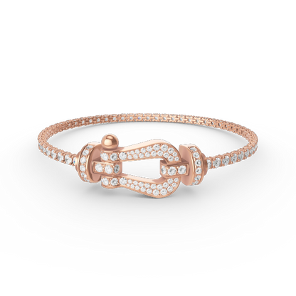 [Regalia Jewelry]FORCE  LARGE HORSESHOE FULL DIAMOND TENNIS BRACELET