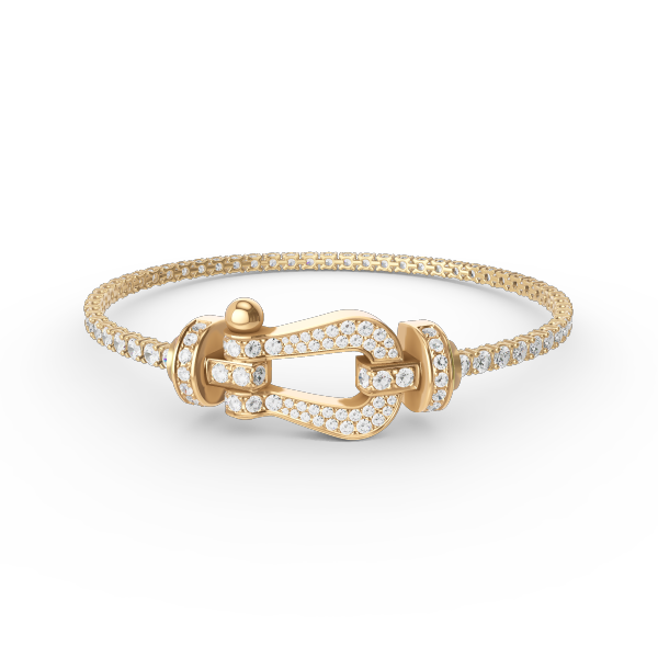 [Regalia Jewelry]FORCE  LARGE HORSESHOE FULL DIAMOND TENNIS BRACELET