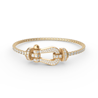 [Regalia Jewelry]FORCE  LARGE HORSESHOE FULL DIAMOND TENNIS BRACELET