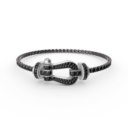 [Regalia Jewelry]FORCE  LARGE HORSESHOE FULL DIAMOND TENNIS BRACELET
